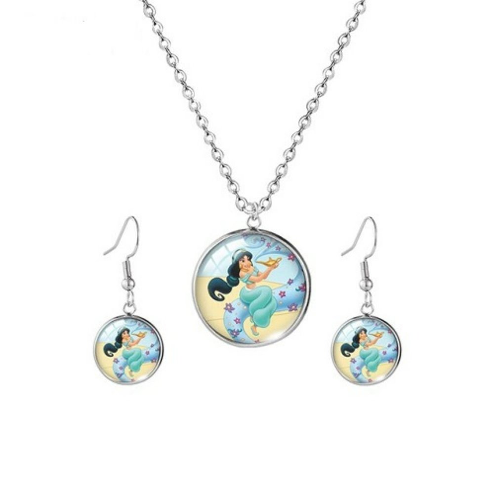"Aladdin" Handmade Jewelry Set with Princess Jasmine & Genie Lamp